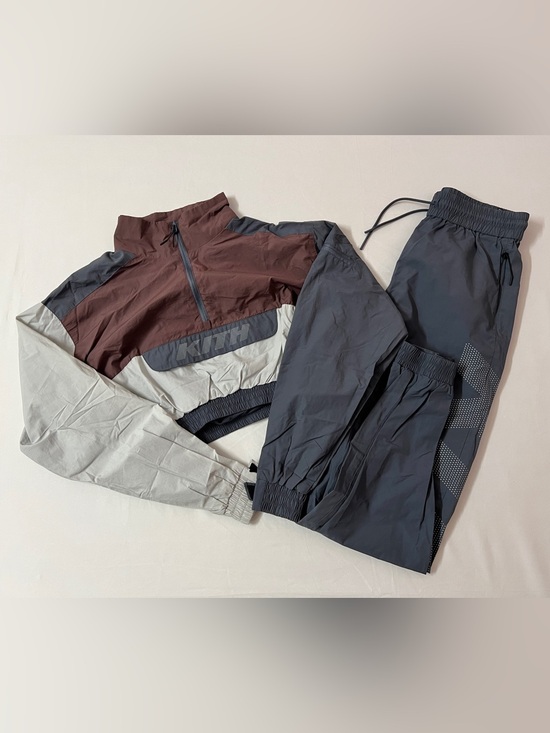 Kith Tops - KITH Crop Cropped Track Jacket + Joggers Jogger Pants Pant Set Grey Gray